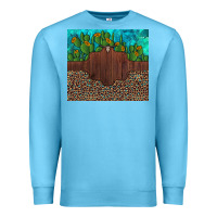 Ocean Blue custom cactus and sunflowers leopard turquoise Premium Sweatshirt - Artiststas