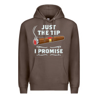 Coffee Just The Tip Cigar Smoker Gift Funny Cigar Smoking Premium Hoodie - trangStudio