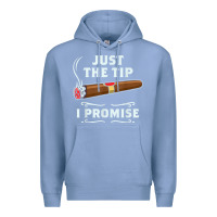 Colony Blue Just The Tip Cigar Smoker Gift Funny Cigar Smoking Premium Hoodie - trangStudio