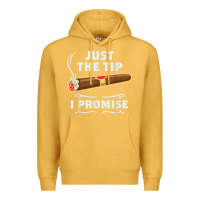 Mustard Just The Tip Cigar Smoker Gift Funny Cigar Smoking Premium Hoodie - trangStudio