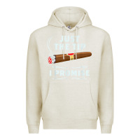 Oatmeal Heather Just The Tip Cigar Smoker Gift Funny Cigar Smoking Premium Hoodie - trangStudio