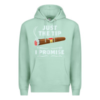 Seafoam Just The Tip Cigar Smoker Gift Funny Cigar Smoking Premium Hoodie - trangStudio