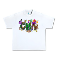 White cma mardi gras cowgirl Urban Heavy Tee - CowGirlArtShop