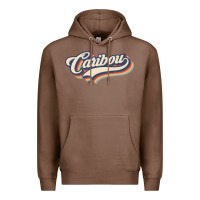 Chestnut I Love Caribou City Usa Retro Vintage Premium Hoodie - trangStudio