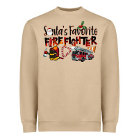 Mushroom Santa's Favorite Firefighter Heavyweight Sweatshirt - LillyAllenDesigns