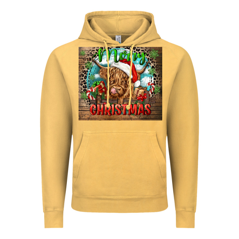 Merry Christmas Heifer Cow Vintage Hoodie by CowGirlArtShop | Teevron