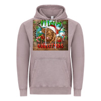 Vintage Zinc merry christmas heifer cow Vintage Hoodie - CowGirlArtShop