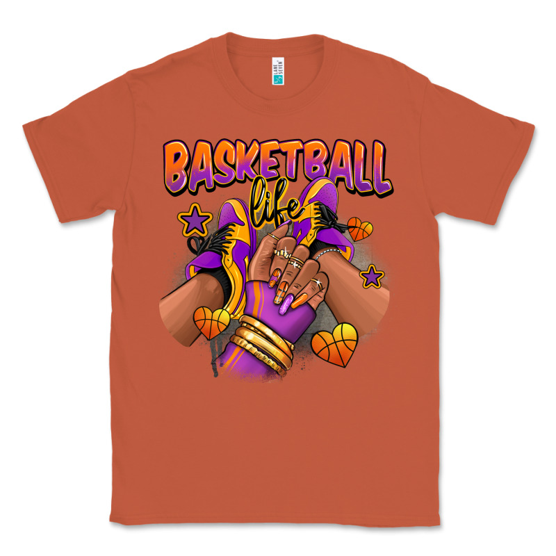 Basketball Life Afro Girl Sneakers Classic Tee by RanaPortraitStore | Teevron