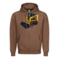 Chestnut Skid Steer Loader Zipper Hoodie - LillyAllenDesigns