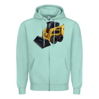 Seafoam Skid Steer Loader Zipper Hoodie - LillyAllenDesigns