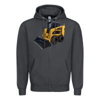 Smoke Skid Steer Loader Zipper Hoodie - LillyAllenDesigns