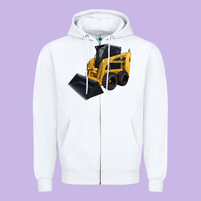 Skid Steer Loader Zipper Hoodie Designed By Lillyallendesigns