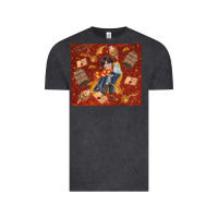 Vintage Black wizard boy with magic items Vintage Tee - TumblerDesignByShophia