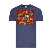 Vintage Denim wizard boy with magic items Vintage Tee - TumblerDesignByShophia