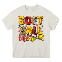Cream softball life Heavy Core Tee - Artiststas