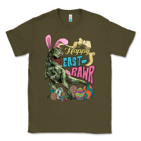 Army Green Happy Easter Day T-rex Classic Tee - NancyCooperArtShop