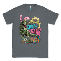Charcoal Heather Happy Easter Day T-rex Classic Tee - NancyCooperArtShop
