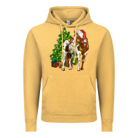 Vintage Mustard american paint horse christmas tree Vintage Hoodie - CowGirlArtShop