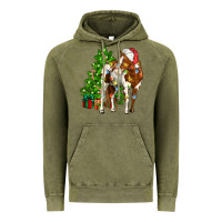 Vintage Olive american paint horse christmas tree Vintage Hoodie - CowGirlArtShop