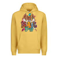 Antique Gold Afro woman nail boss Premium Hoodie - RanaPortraitStore