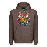 Coffee Afro woman nail boss Premium Hoodie - RanaPortraitStore