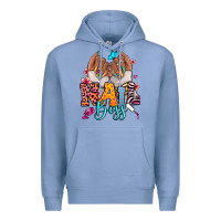 Colony Blue Afro woman nail boss Premium Hoodie - RanaPortraitStore