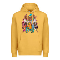 Mustard Afro woman nail boss Premium Hoodie - RanaPortraitStore