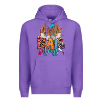 Purple Afro woman nail boss Premium Hoodie - RanaPortraitStore
