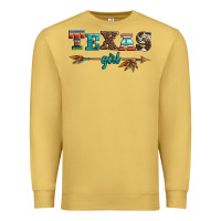 Antique Gold texas girl serape turquoise leopard cowhide arrow Premium Sweatshirt - Artiststas