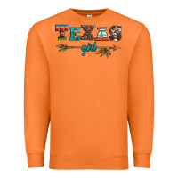 Texas Girl Serape Turquoise Leopard Cowhide Arrow Premium Sweatshirt | Teevron