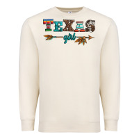 Sandshell texas girl serape turquoise leopard cowhide arrow Premium Sweatshirt - Artiststas