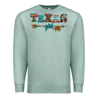 Seafoam texas girl serape turquoise leopard cowhide arrow Premium Sweatshirt - Artiststas