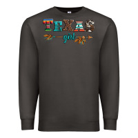 Smoke texas girl serape turquoise leopard cowhide arrow Premium Sweatshirt - Artiststas