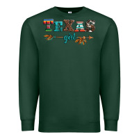 Sports Green texas girl serape turquoise leopard cowhide arrow Premium Sweatshirt - Artiststas