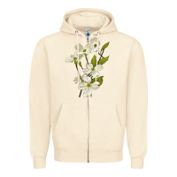 Sandshell American Dogwood Flower Illustrations Zipper Hoodie - LillyAllenDesigns