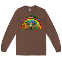 Chestnut Happy St. Patrick's Day rainbow gnomes Long Sleeve Tee - CowGirlArtShop