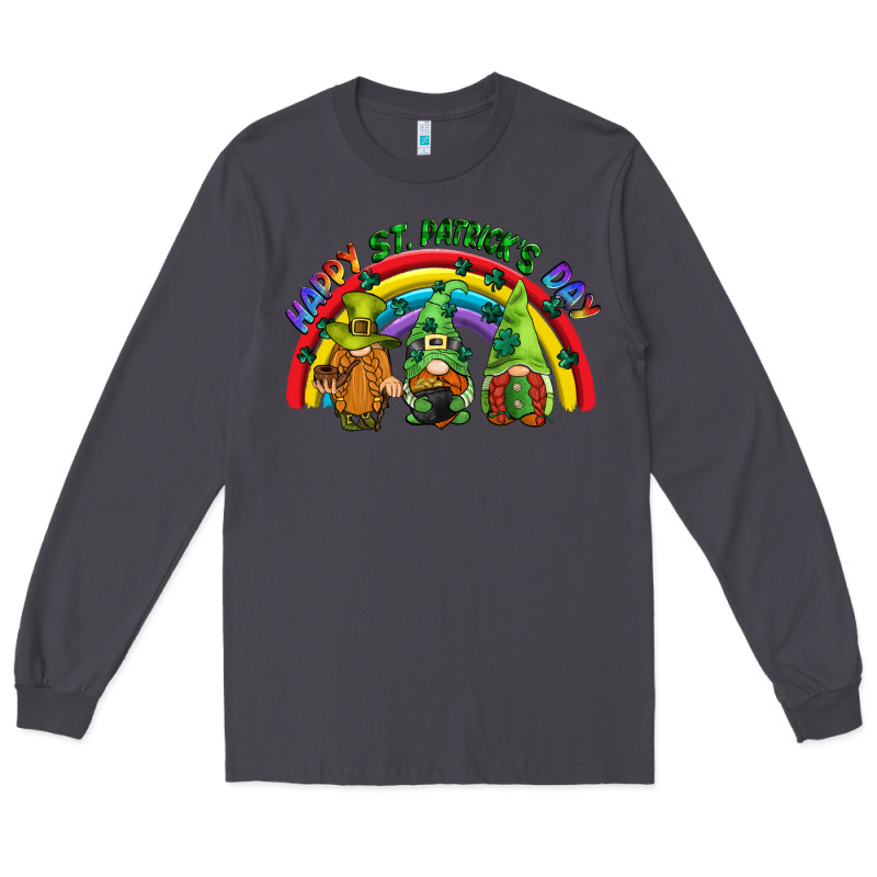 Happy St. Patrick's Day Rainbow Gnomes Long Sleeve Tee by CowGirlArtShop | Teevron