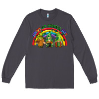 Smoke Happy St. Patrick's Day rainbow gnomes Long Sleeve Tee - CowGirlArtShop