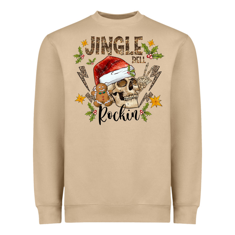 Jingle Bell Rock Black Heavyweight Sweatshirt by CowhideDigitalArt | Teevron