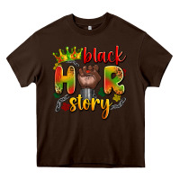 Chocolate Brown black her story Heavy Core Tee - Artiststas