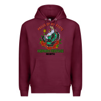 Burgundy traditional lady hispanic heritage month Premium Hoodie - BundleAndBundleShop