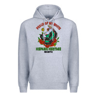 Heather Grey traditional lady hispanic heritage month Premium Hoodie - BundleAndBundleShop