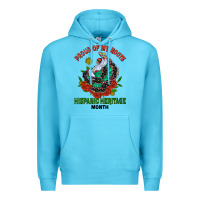 Ocean Blue traditional lady hispanic heritage month Premium Hoodie - BundleAndBundleShop