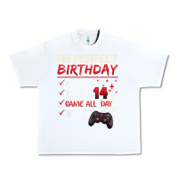 White 14 Year Old Gamer Gift Boy Teen 14th Perfect Birthday Gaming Urban Heavy Tee - trangStudio