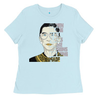 Baby Blue RBG Ruth Bader Ginsburg Women Belong In All Places Ladies Tee - Bettercallsaul