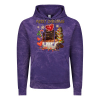 Cloud Purple merry christmas cupcake chocolate Vintage Hoodie - CowGirlArtShop