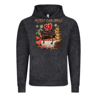 Vintage Black merry christmas cupcake chocolate Vintage Hoodie - CowGirlArtShop