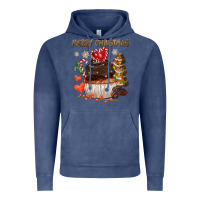 Vintage Denim merry christmas cupcake chocolate Vintage Hoodie - CowGirlArtShop