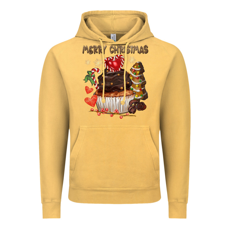 Merry Christmas Cupcake Chocolate Vintage Hoodie by CowGirlArtShop | Teevron