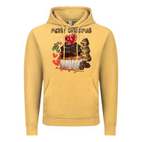 Vintage Mustard merry christmas cupcake chocolate Vintage Hoodie - CowGirlArtShop